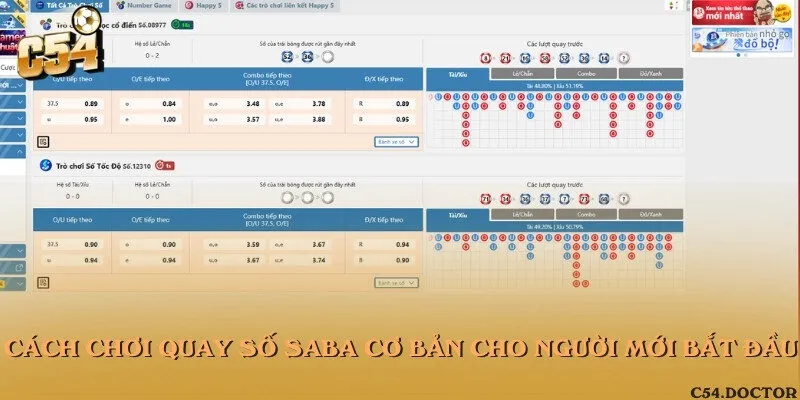 Cách chơi quay số SABA cơ bản cho người mới bắt đầu
