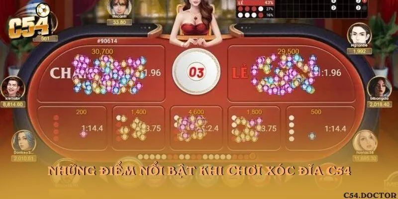 Những điểm nổi bật khi chơi Xóc đĩa C54