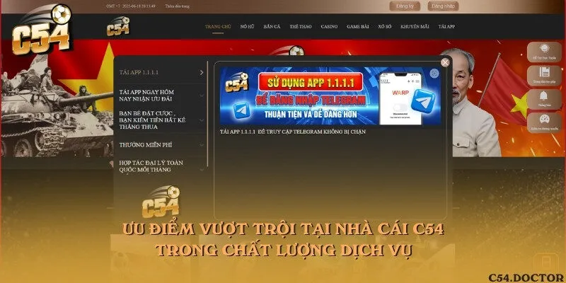 Ưu điểm vượt trội tại nhà cái C54 trong chất lượng dịch vụ